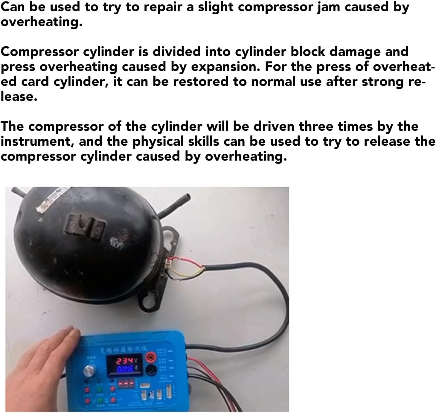 Refrigerator Tester Inverter Variable Frequency Plate Test Instrument with US Plug 110V, Valve Detection for Valve Actuation, default