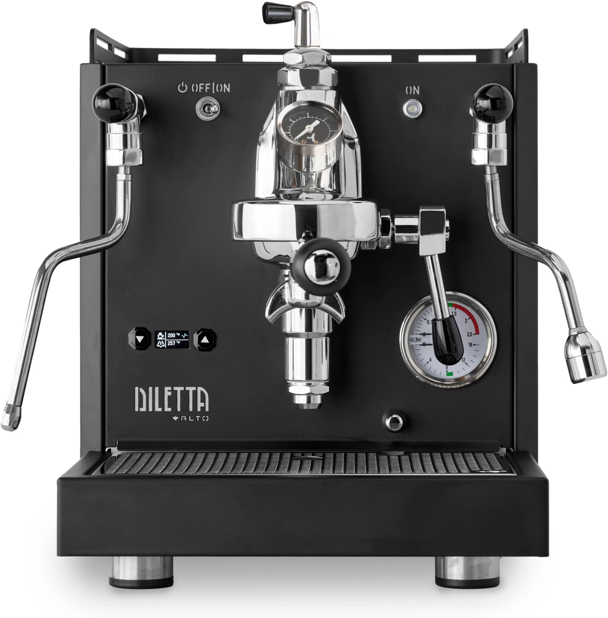Alto Espresso Machine with Flow Control | Dual Boiler | PID | Shot Timer | Adjustable OPV | (Black)