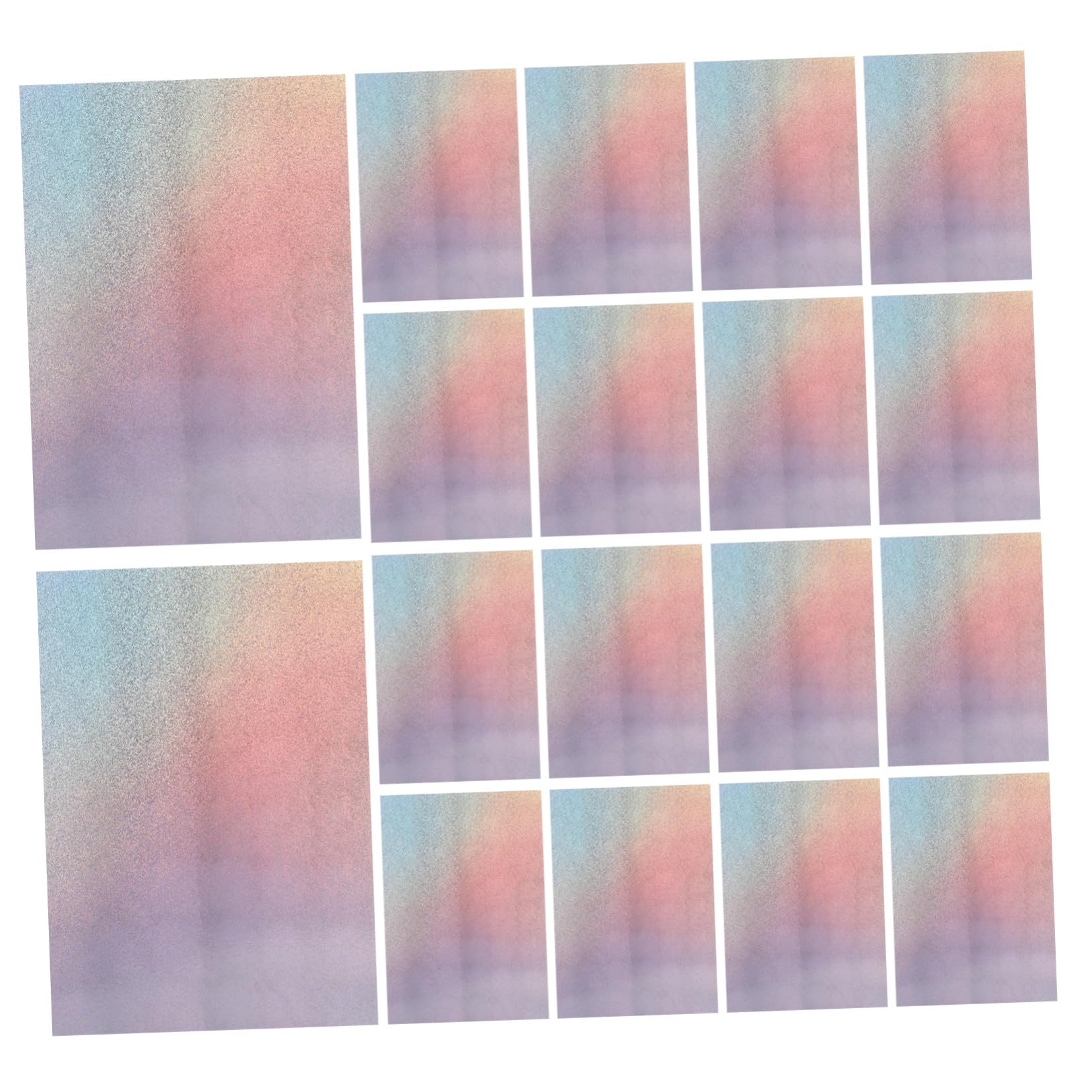 NUOBESTY 50pezzi Cartoncino Olografico Lucido Carta Glitterata Iridescente Cartoncino Specchio Spessore per Scrapbooking Fotografico Bricolage Inserti Imballaggio Spedizione Carta Origami