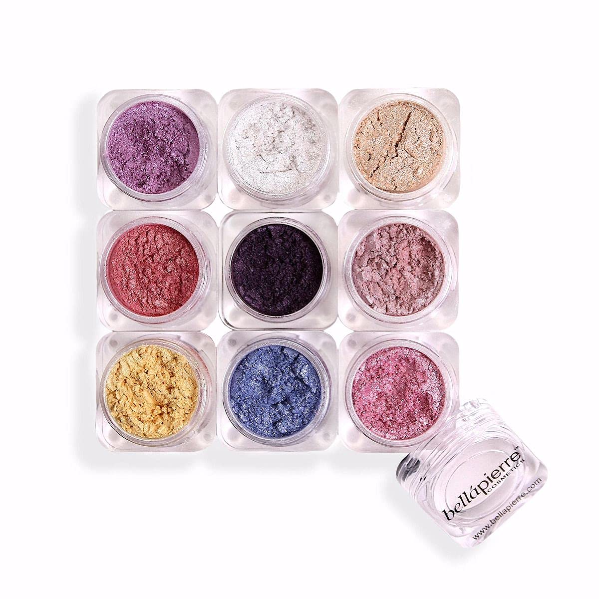 bellapierre Shimmer Powder 9 Stack | Paraben Free Eyeshadow | Vegan & Cruelty Free Eye Makeup - 9 Count - Astrid