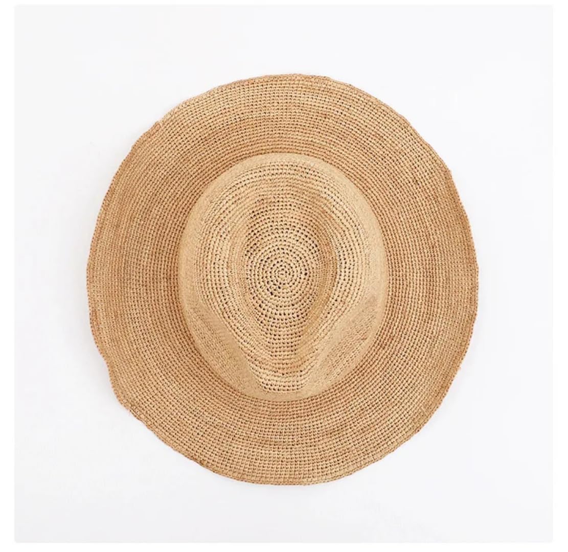 Sonnenhut Strohhut Hut Raffia Sonnenhut Einfache Cowboyhüte Mit Gelocktem Rand Sonnenschutz Strohhüte