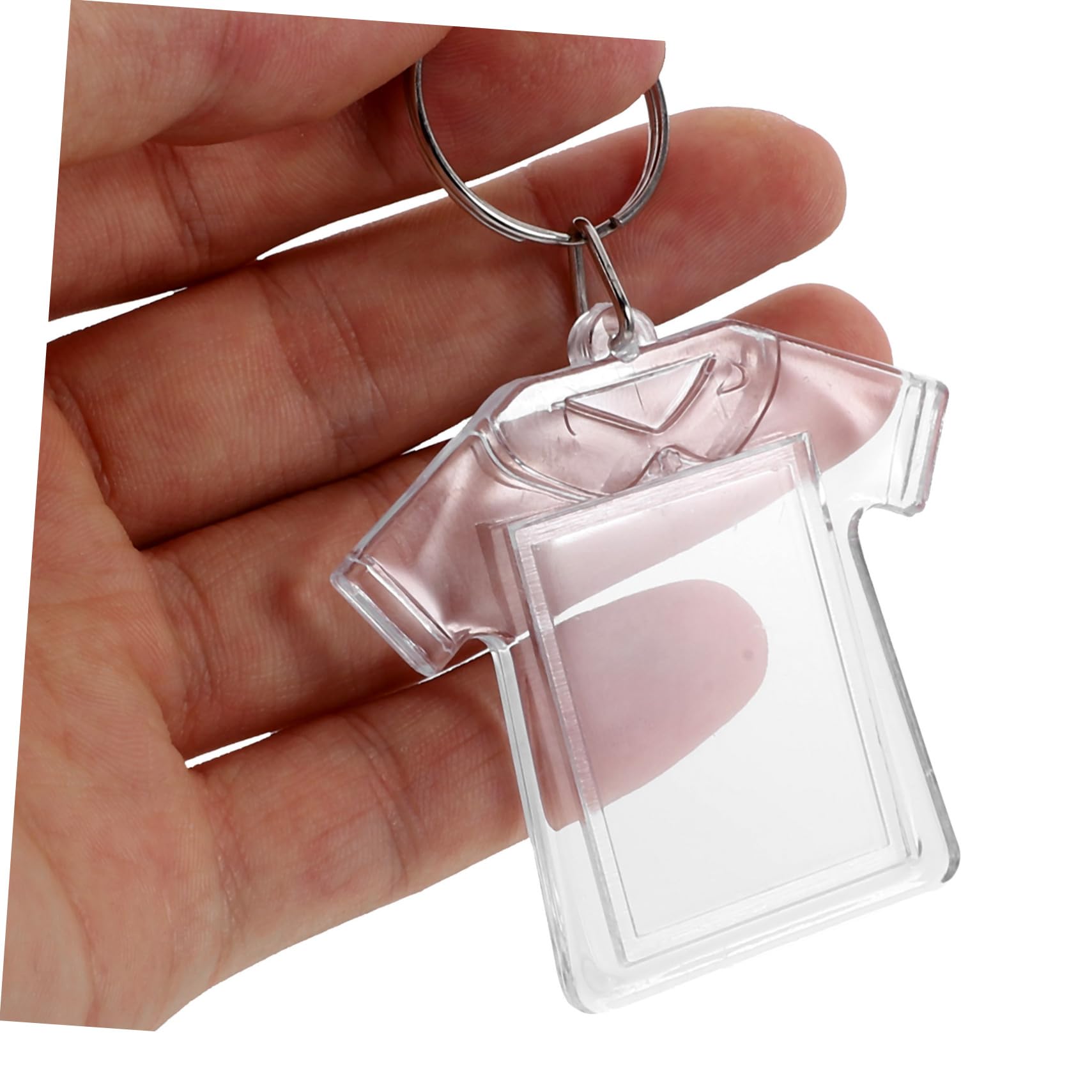 GALPADA 100 Stück Durchsichtige Acryl Schlüsselanhänger mit Fotorahmen Glatte Oberfläche und Portable Größe für Personalisierte Souvenirs und Schlüsselanhänger