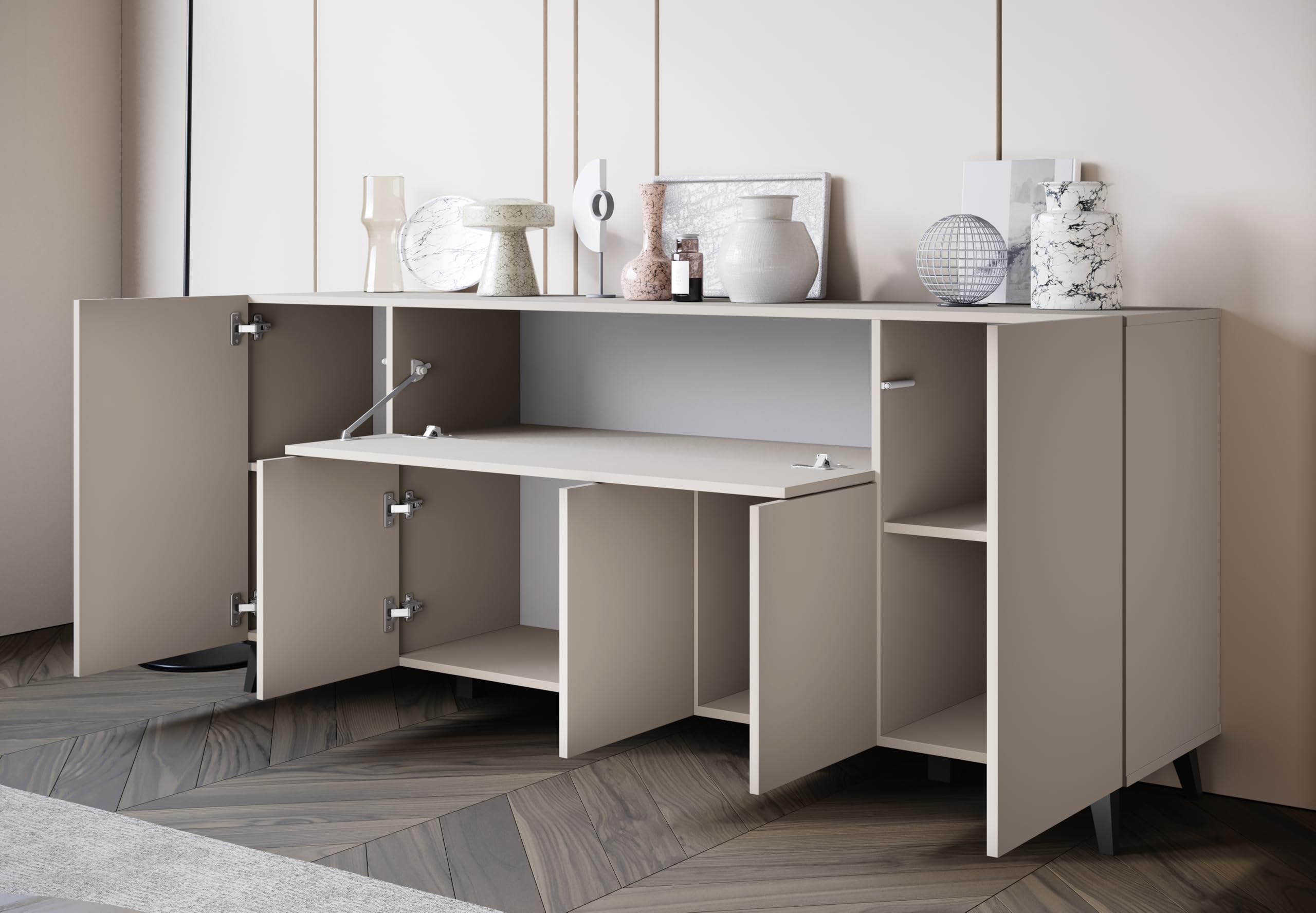 Cajonera Armario Interior Phuket 180 x 76 cm - Comoda Dormitorio de Gran Capacidad - Cómoda Dormitorio para el Salón, el Vestíbulo - Sinfonier Grande