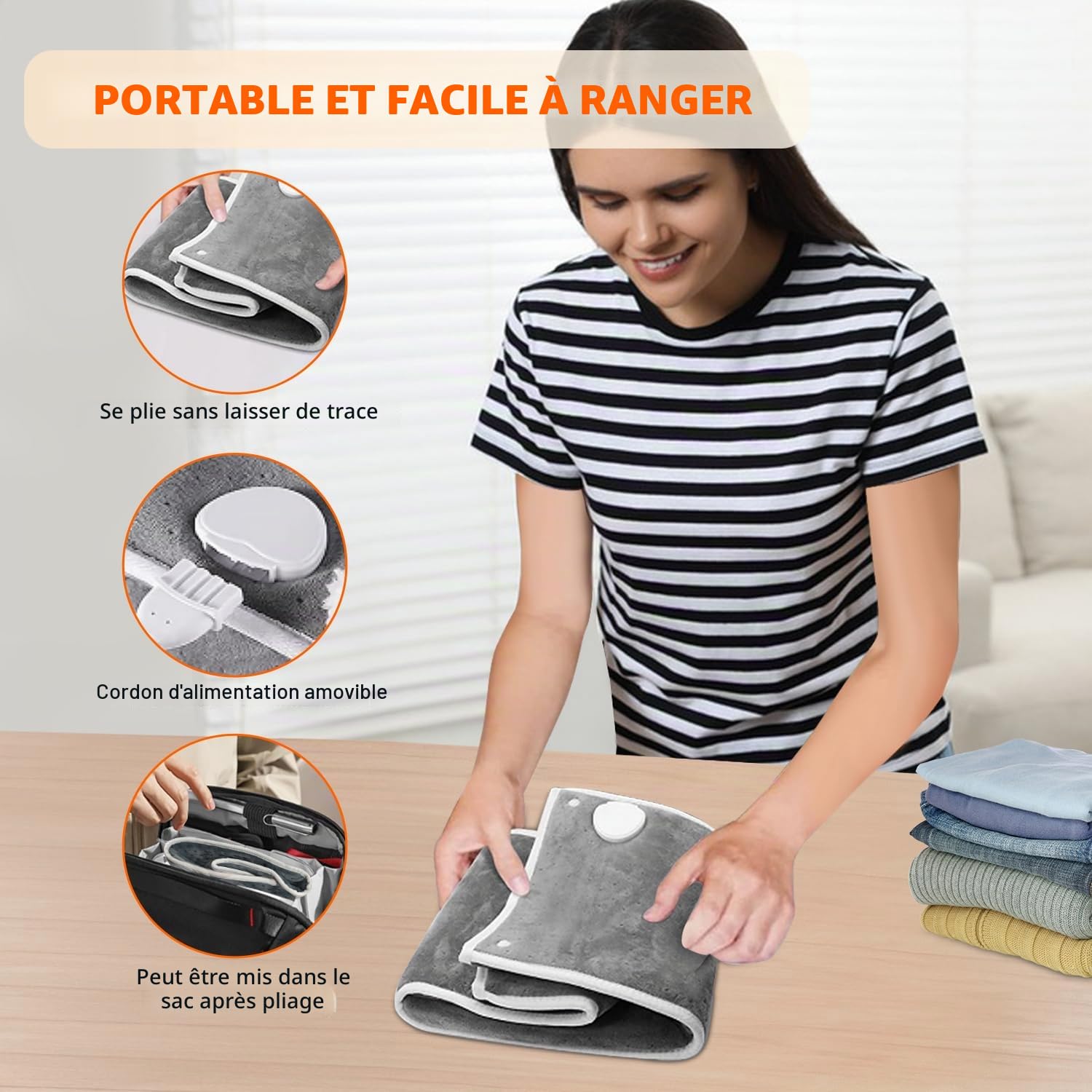 Chauffe Pied, Chauffe-Pieds électrique avec 6 Réglages de Température & 4 Minuterie, Protection Contre la Surchauffe & Arrêt Automatique, Cadeaux de Noël pour Homme et Femme