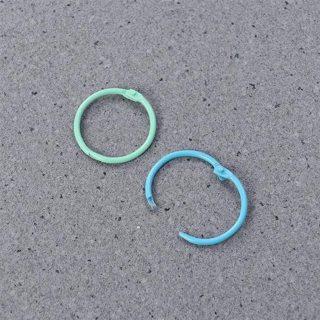 10Pcs Metal Book Rings Loose Leaf Binder Book Binder Hoops Office Binding Supplies(Random Color) Fashion : Office Products