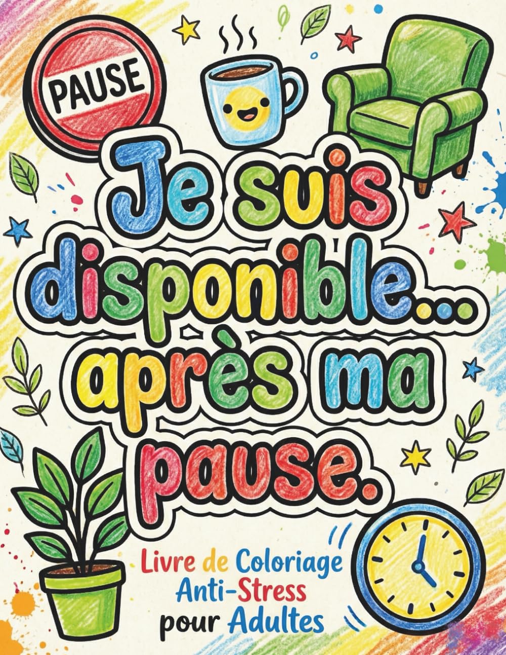 Livre de Coloriage Anti‑Stress – Humour au Travail: 25 phrases drôles sur le travail, les collègues et les réunions (coloriage facile & relaxant)