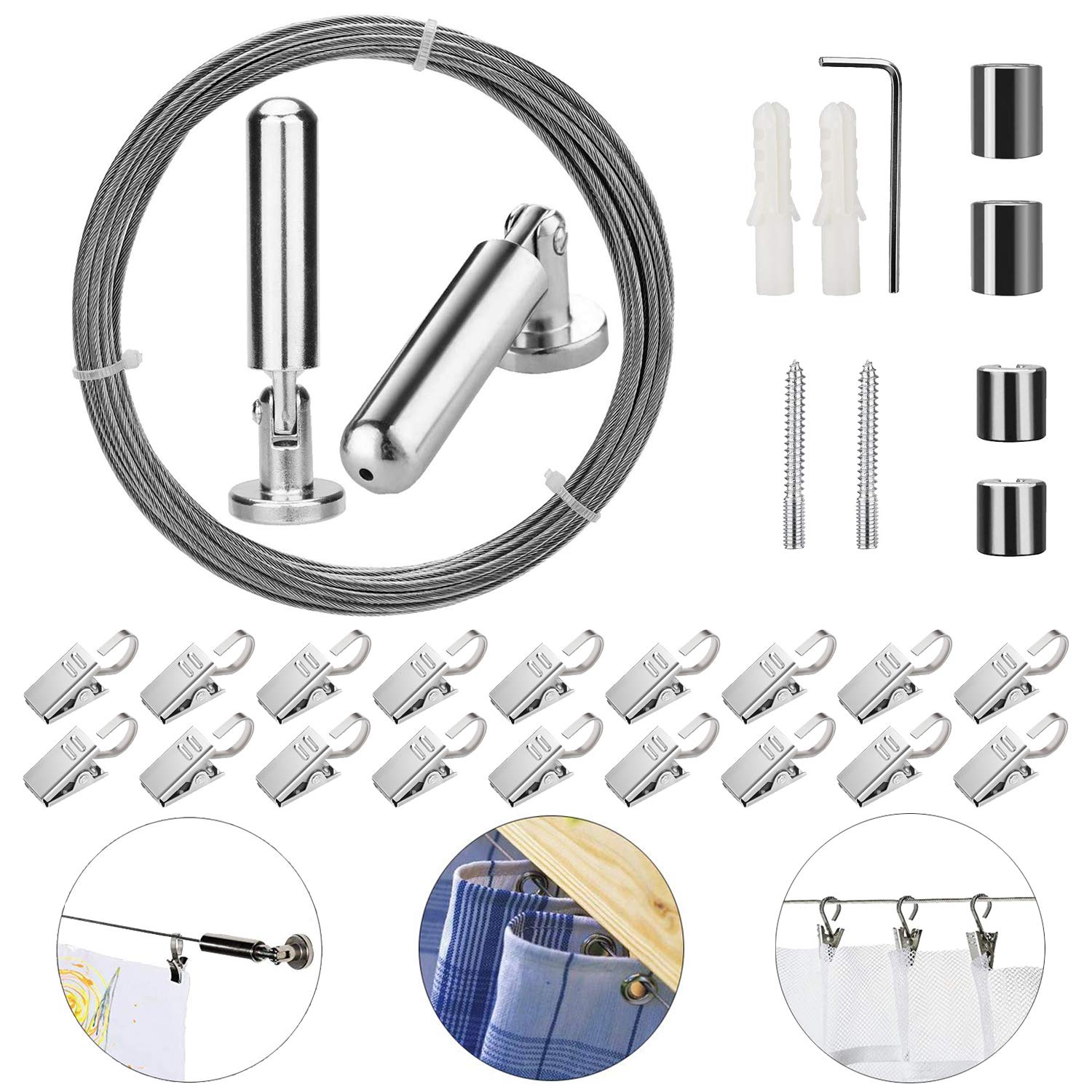 Hanging Outdoor Curtains Wire Curtains & Drapes