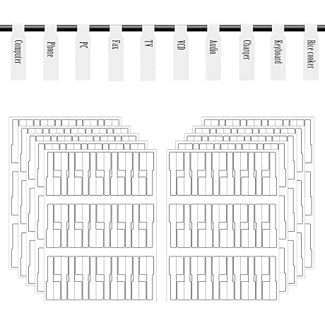 Premium Cable Labels, 300 Printable Tags for Enhanced Wire Organization