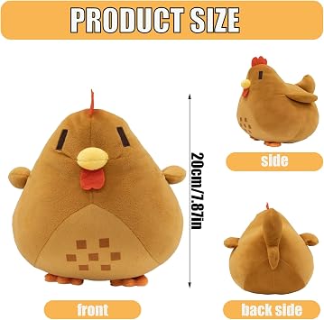 Chicken Plush, Engaging Chicken Toy for Creative Play and Learning, Soft Stuffed Chicken Teddy for Home Decoration and Cuddling, Plush Animal Companion, Brown Chicken Doll 20CM
