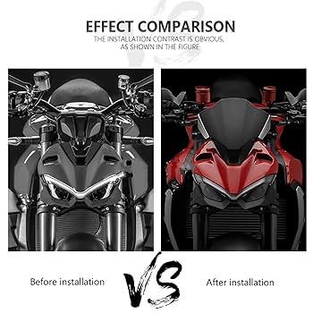 Amazon | バイク用 ウインドスクリーン ドゥカティ用 ストリート