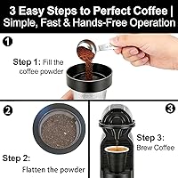 Vista 6 de Kit de recarga reutilizable de K Cup: cuchara de café de metal y relleno de café de aluminio, diseñado para llenar café en cápsulas K 1.0/2.0