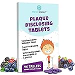 Plaque Disclosing Tablets for Teeth, 96 Count, Dental Disclosing Tablets for Kids or Adults, Shows Plaque, Helps Teach Kids Teeth-Brushing Habits for Clean Smile, by Fresh Knight, (Pack of 1)