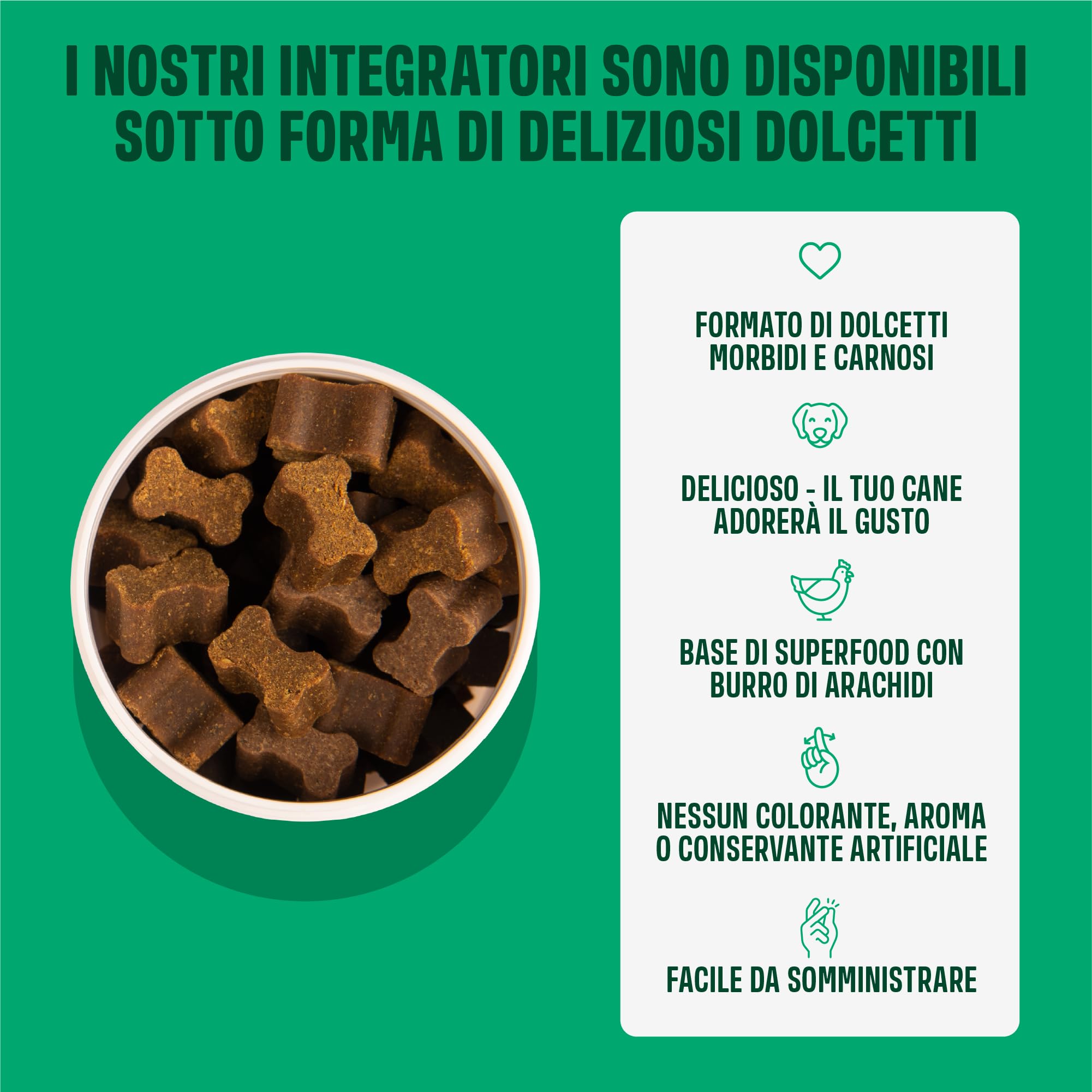 ivvi PROBIOTIC per cani in forma di bocconcino - per la formazione della flora intestinale, per il miglioramento della digestione e del sistema immunitario - 60 gustosi snack con pollo