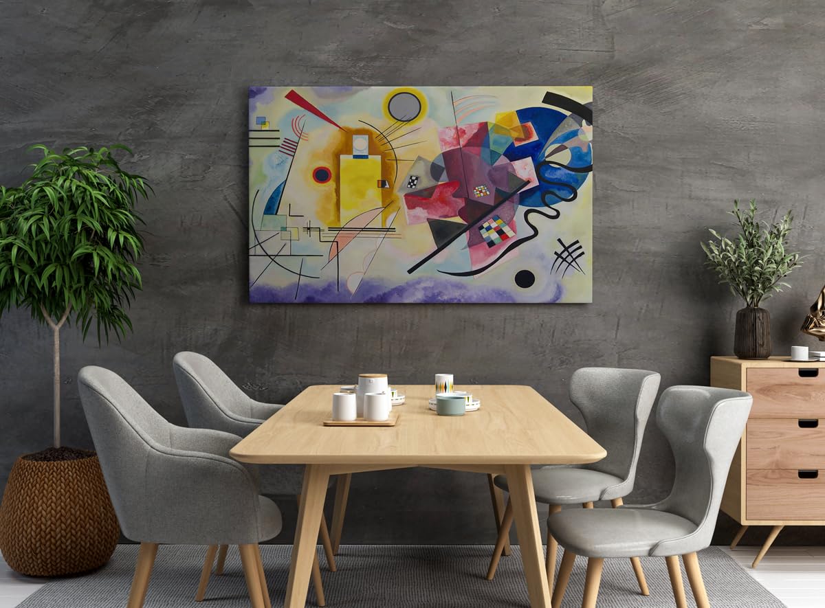 Amarillo Rojo Azul | Vasily Kandinsky | Abstracionismo | Cuadro Canvas Wall Art | Impresion Giclee lienzo algodon puro | Bastidor 3cm | 70x95cm
