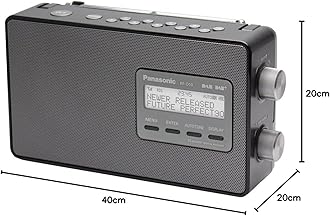 Panasonic RF-D10EB-K Portable DAB+ /DAB/FM Radio - AC/DC with 10Cm Speaker For Clear Sound., Black