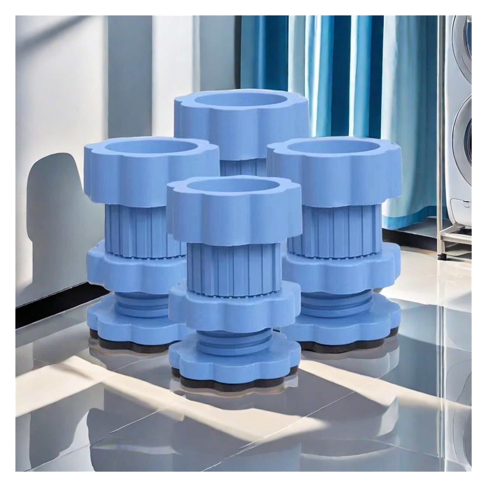 Almohadillas Universales For Los Pies De La Lavadora, Altura Ajustable, Base Antivibración For Refrigerador, Estabilizador De Pies Antideslizante Fijo, 4/8 Uds.(8 pcs)