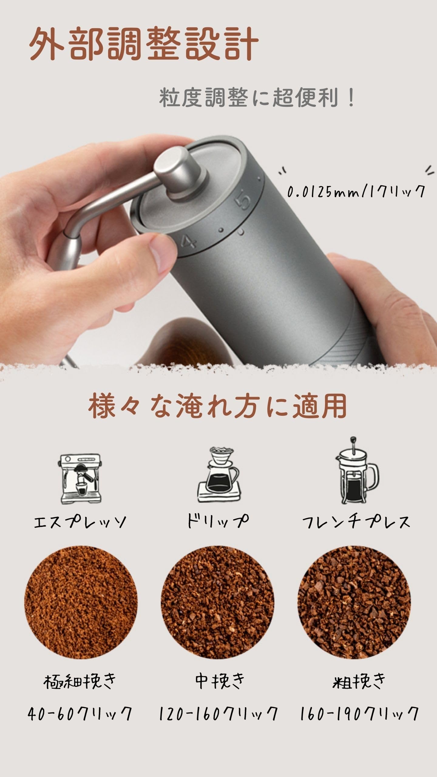 Amazon | 1Zpresso X-Ultra手挽きコーヒーミル グレー 臼式  