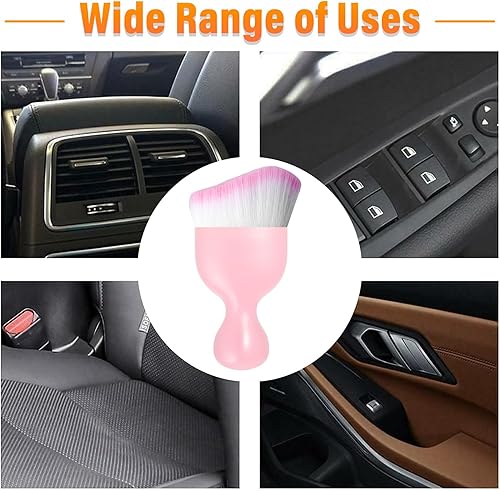 Miniatura 6 de Ziciner Cepillo de polvo para interior del automóvil, limpiadores de detalles de cerdas suaves automáticas, cepillos de limpieza de suciedad de