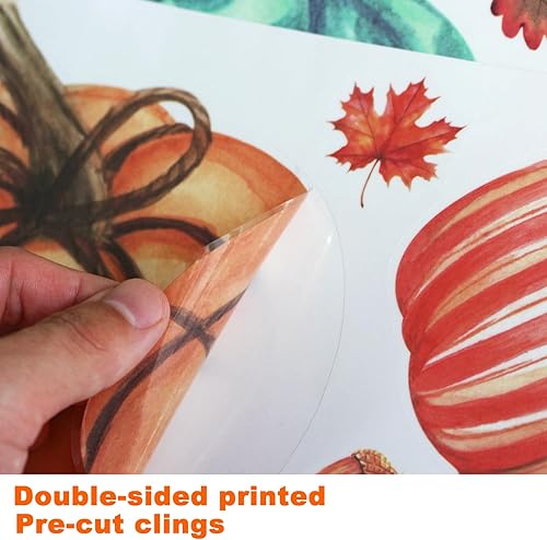 Miniatura 10 de Decoraciones navideñas de copos de nieve, 6 hojas grandes de calcomanías blancas de copo de nieve para ventanas de vidrio, decoración rústica de