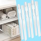 6 Pcs Adhesive Sliders for Cabinets Pull Out Drawer Organizer Accessories Pull Out Rail for Baskets,Bins,Cabinet,Shelves Basket Office Glide Cabinet Tracks Runner DIY Drawer Organizers Slides