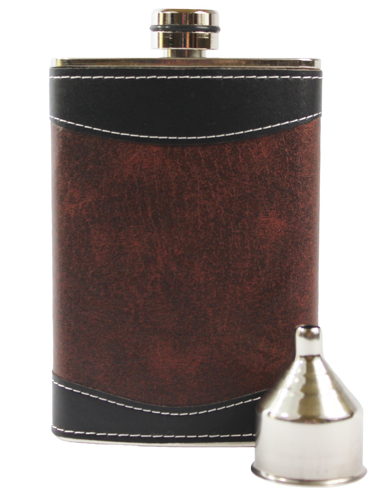 8oz Gold Flask for Liquor + Funnel Set. Proven Gift for Men or Women