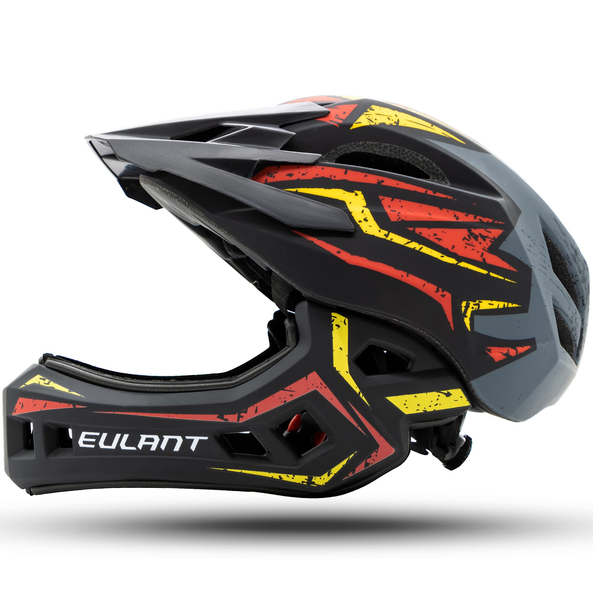 EULANT Casco de Bicicleta con Mentonera Desmontable para Niño,Ligero Casco Integral Niños para Bici MTB BMX Ciclismo Moto Patinaje Scooter Skate Hoverboard