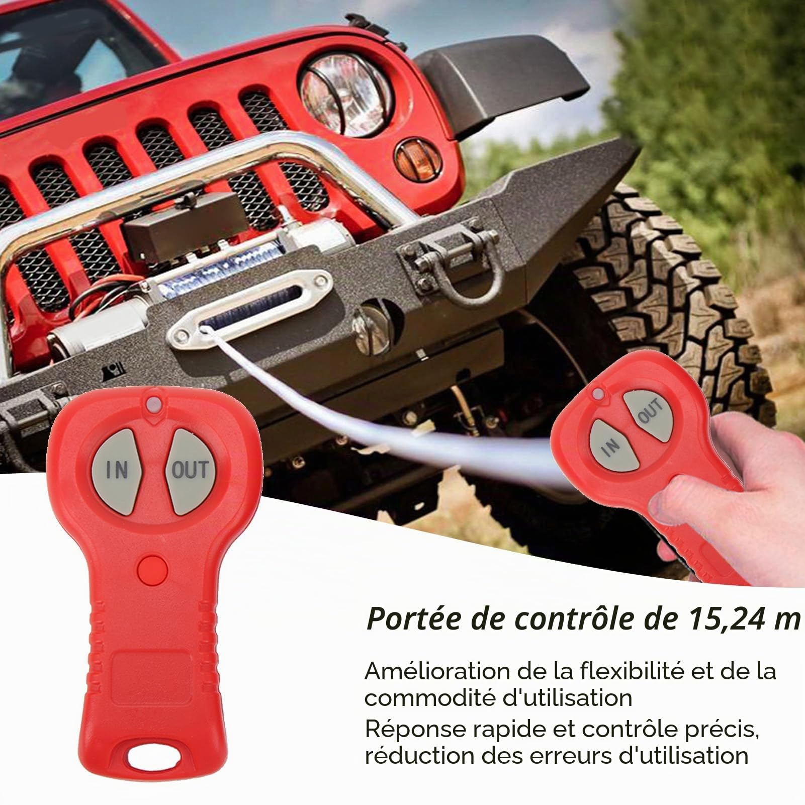Kit de TéléCommande sans Fil ATV, Kit de Commande de Treuil électrique sans Fil DC12V 24V Universel pour Camion ATV SUV