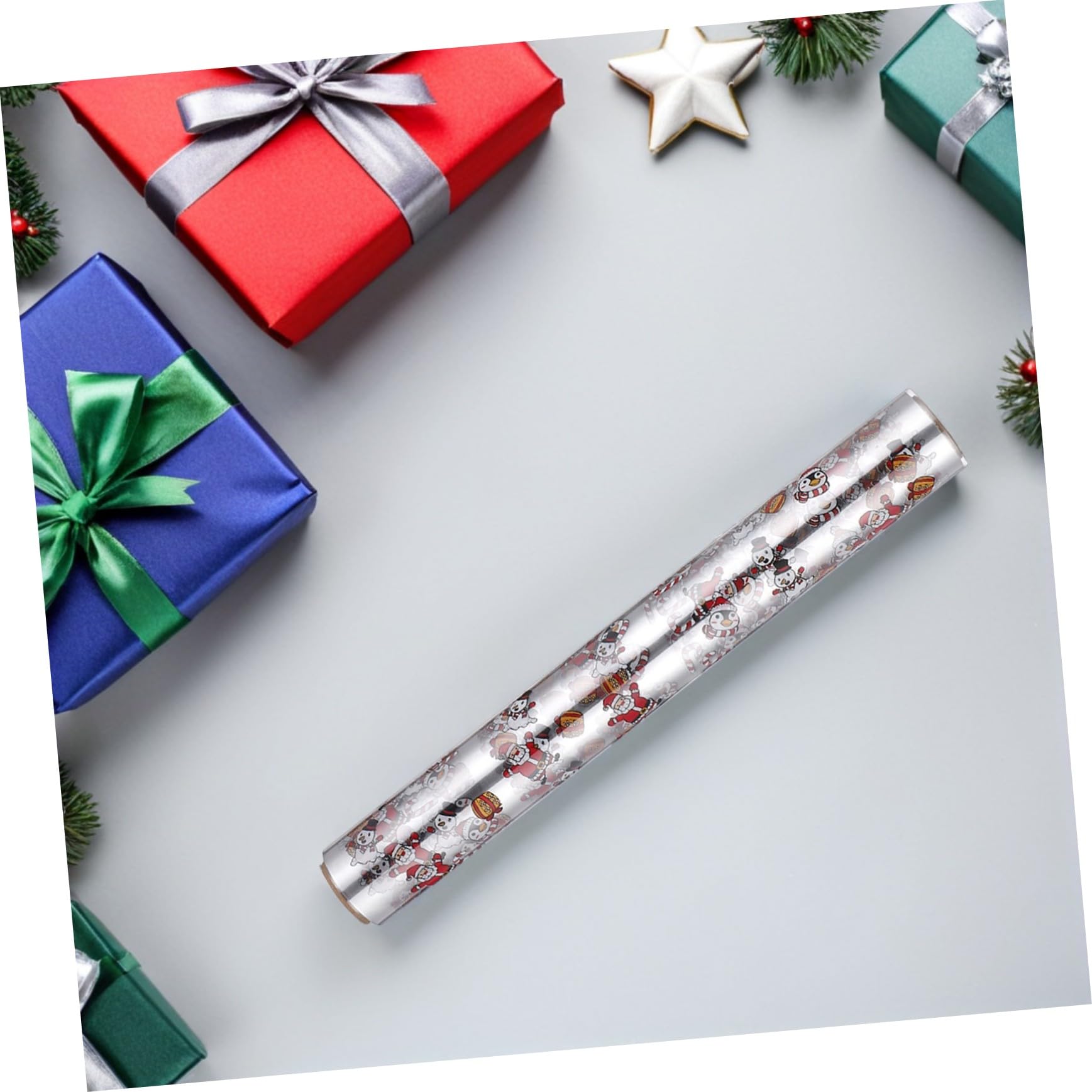 HOMSFOU 2rolle Transparente Geschenkpapierrollen für Blumensträuße Cellophanpapier zum Verpacken von Geschenkkörben und Leckereien Strapazierfähiges Material für Weihnachtsdekorationen