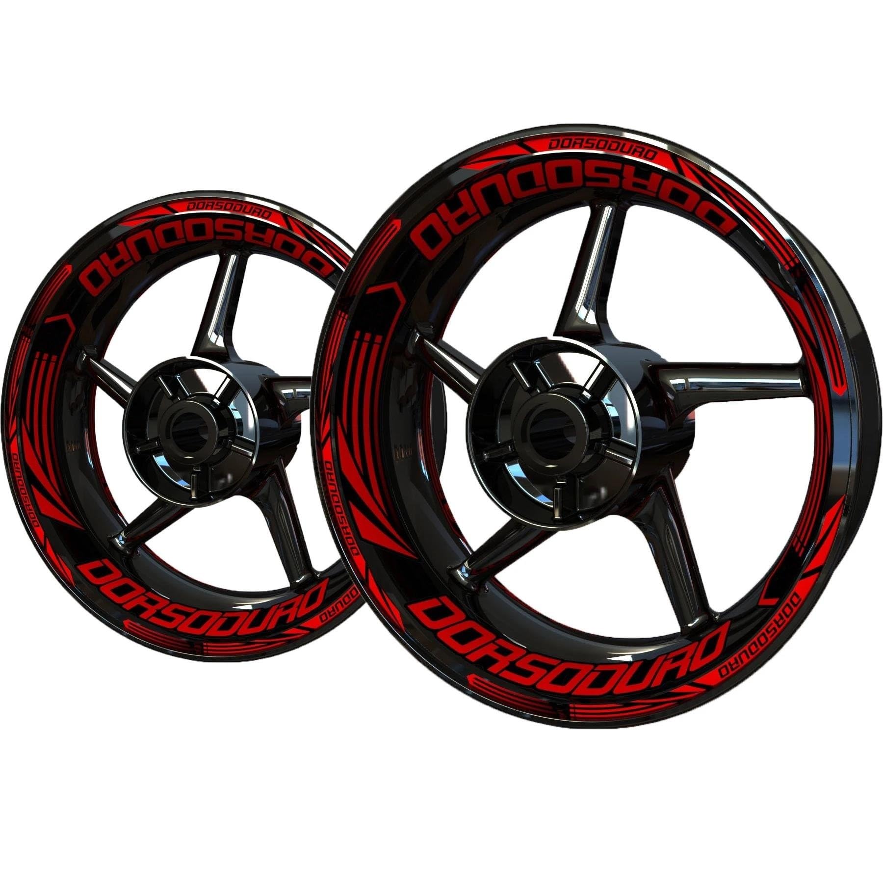 Motorrad-Radnabenaufkleber Motorrad-Radaufkleber, Reflektierender Radaufkleber Für Aprilia Dorsoduro, Radnabenaufkleber, Felgenaufkleber Felgenrandaufkleber(Farbe 9)