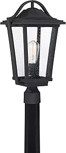 Quoizel Darius 1-Light Earth Black Outdoor Post Lantern