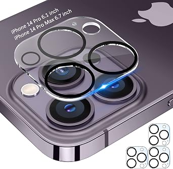 Tensea [3Pcs] for iPhone 14 Pro / 14 Pro Max Camera Screen Protector, Tempered Glass Film Camera Cover Lens Protector, Full Edge to Edge, HD Clear, Case Friendly for iPhone 14Pro 6.1"/ 14 ProMax 6.7" | Tempered Glass Film Lens Cover Screen Protector, Full Edge to Edge, HD Clear, Case Friendly for iPhone 14Pro/ 14 ProMax