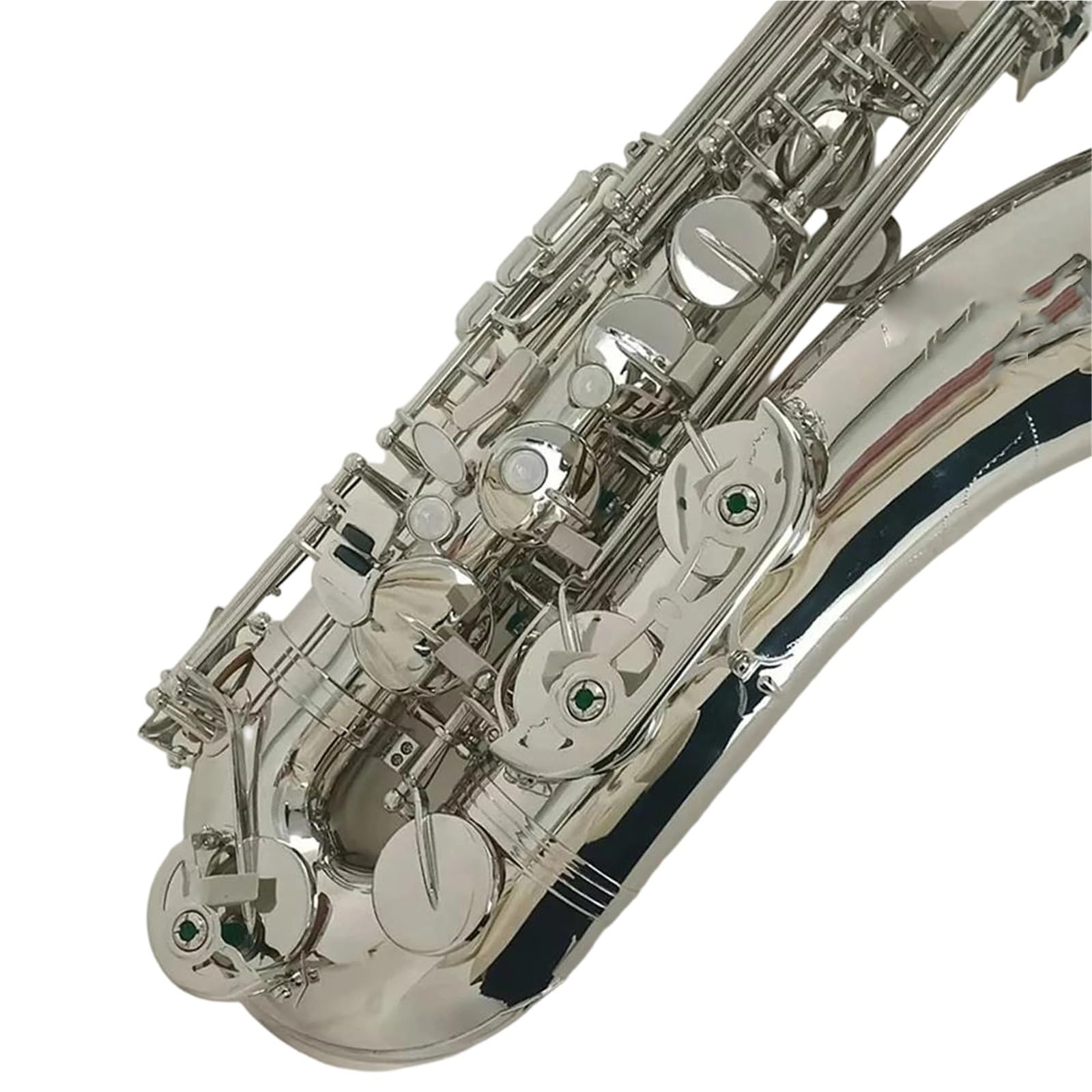 Saksofony Saksofon Tenorowy Srebrny Instrument Dęty Drewniany B Dur Z Futerałem I Innymi Akcesoriami