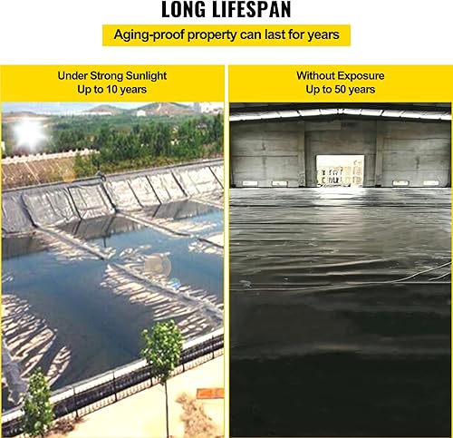 Miniatura 6 de Happybuy LLDPE - Revestimiento para estanques de 20 x 25 pies, revestimiento de estanque de 20 mil, revestimientos para estanques de peces para