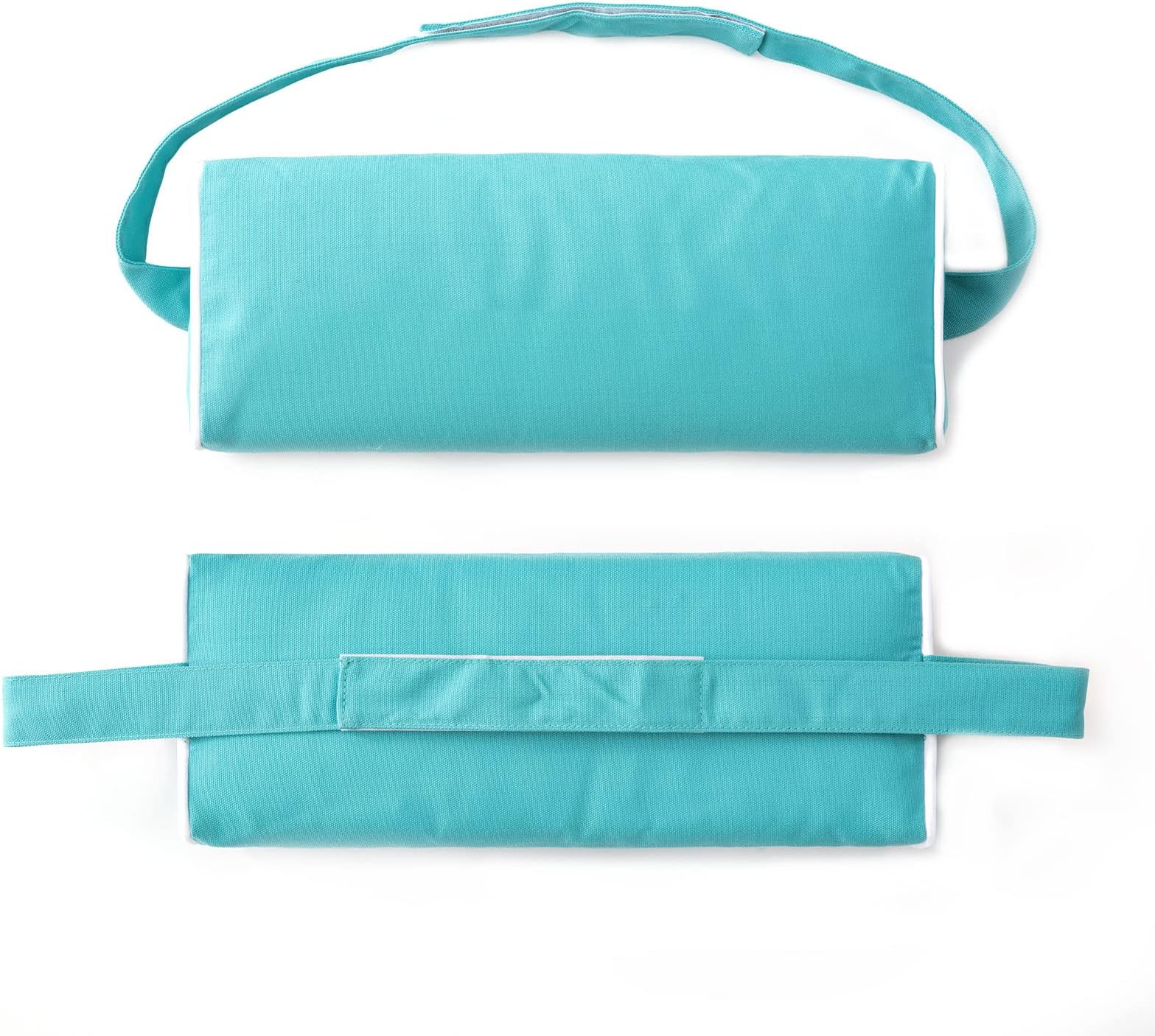 Enipate Outdoor Chaise Lounge Head Pillow, Pack of 2 Water Resistant Headrest Pillows with Elastic Band for Pool Patio Chairs