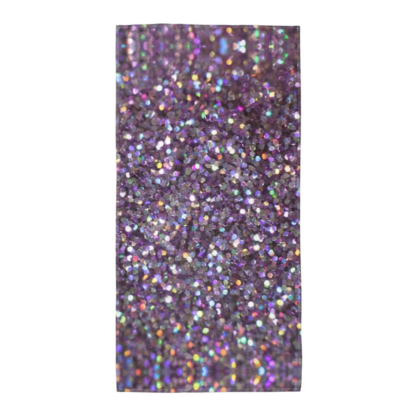 Sequin Pattern Soft Absorbent Long Towel For Gym Sports Picnic Leisure Use