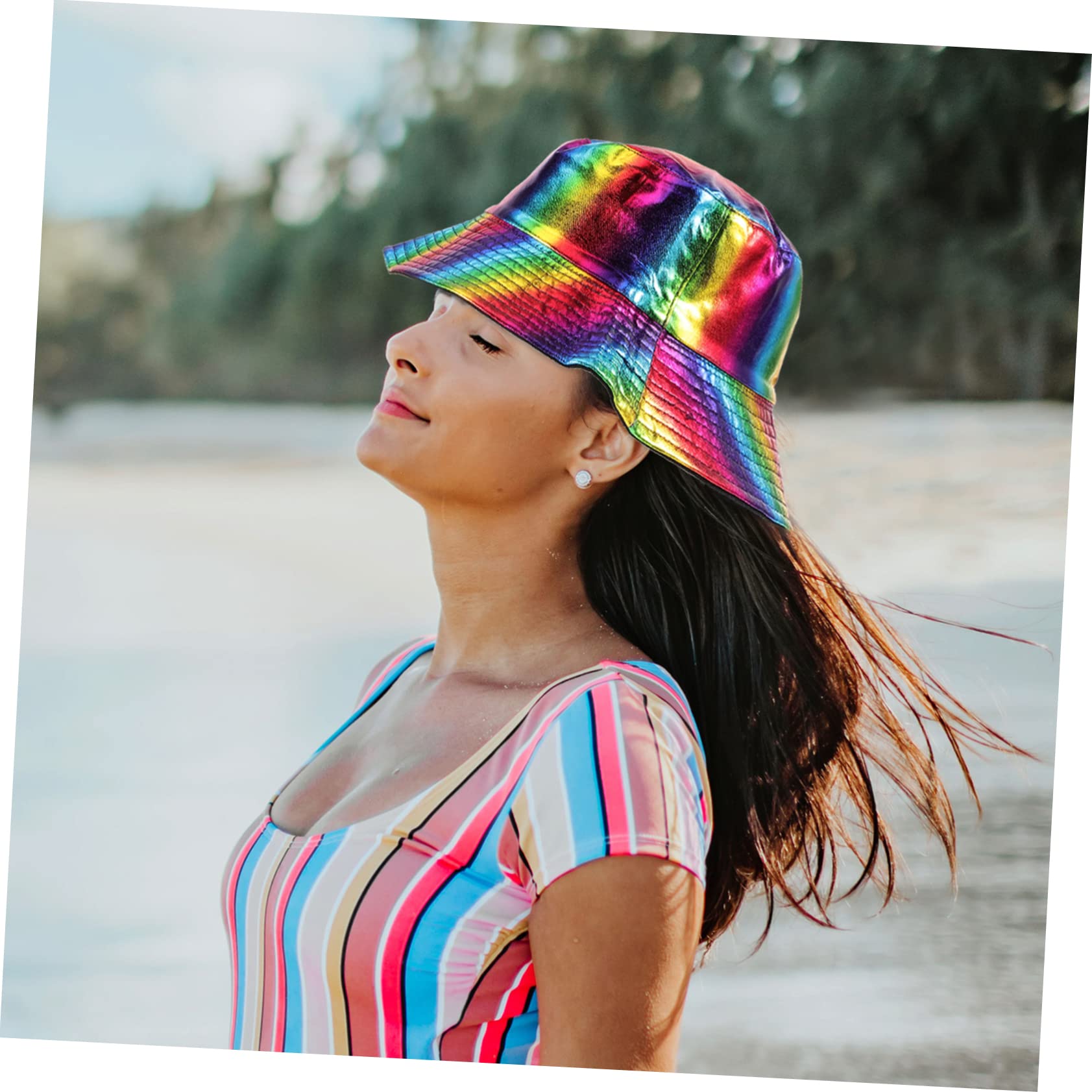 Homoyoyo Visera para El Sol para Mujer Sombrero De Pescador con Visera para Exteriores Fiesta Playa Sombrero De UV De Pesca Gorras De Verano para Hombre Tela Colorida