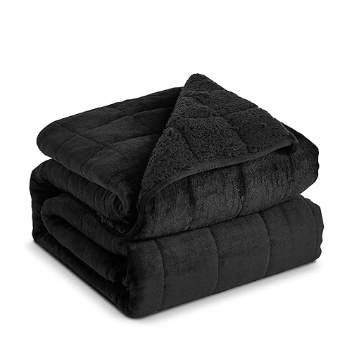 Sherpa Fleece Adult Weighted Blanket, 15 Pounds Dual Sided Soft