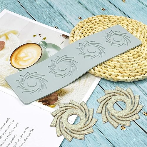 Miniatura 12 de Molde de patrón geométrico, molde en espiral hueco 3D de silicona para fondant para decoración de pasteles, cupcakes, alimentos