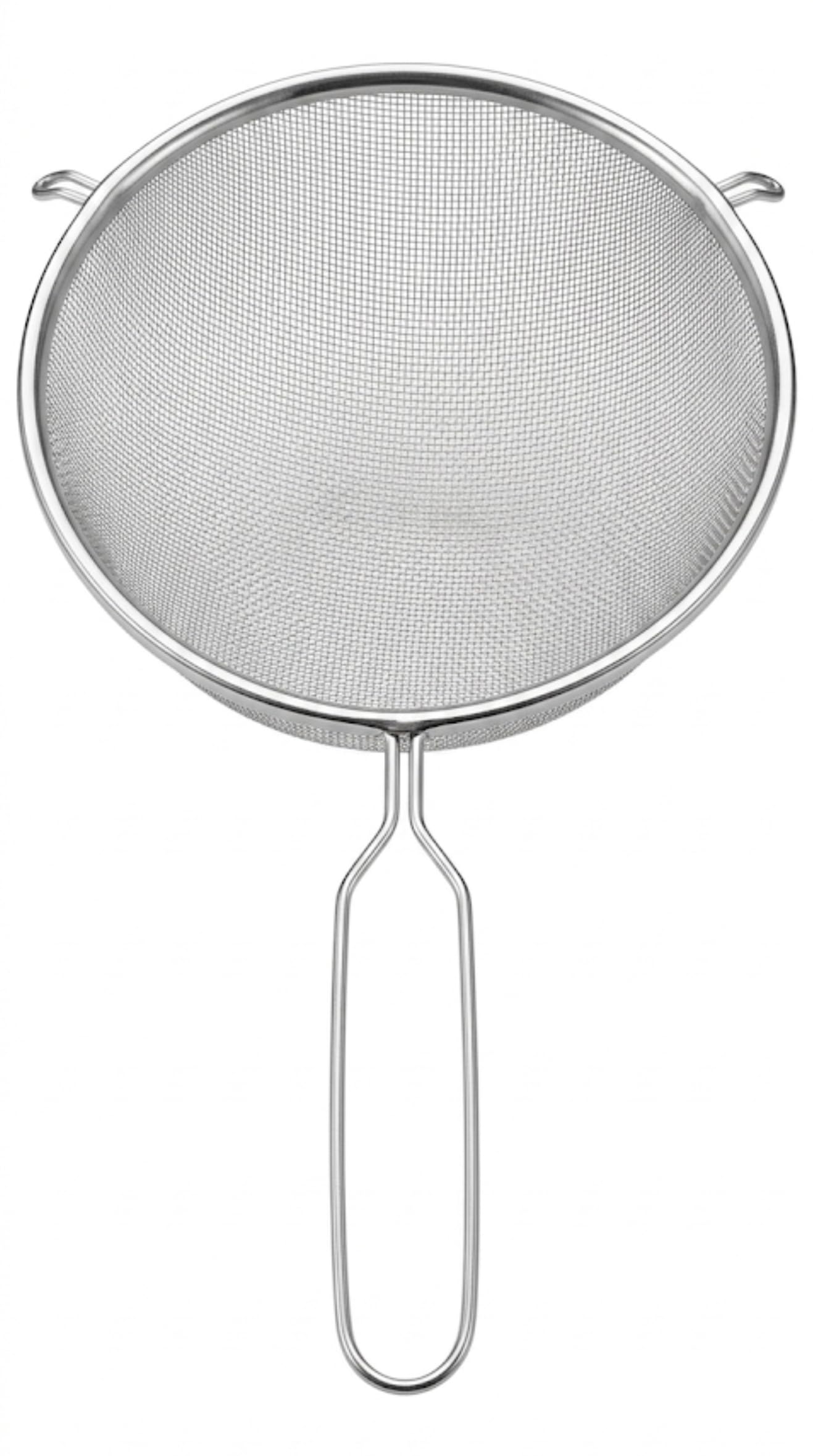 Premium Stainless Steel Fine Mesh Strainer, 9 Inch Deep Well Sieve, Ergonomic Wire Handle, Dishwasher Safe, for Rinsing, Draining and Sifting