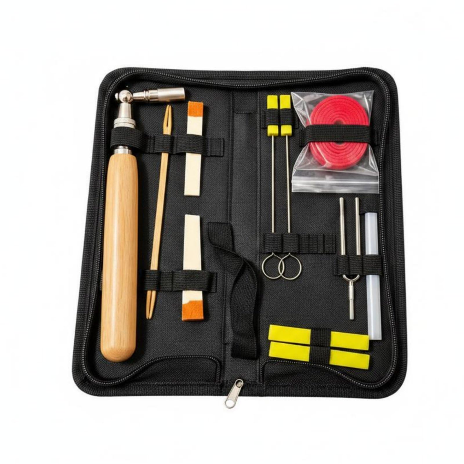 Qianly 12 Pezzi Set Accordatura Pianoforte Materiali Resistenti Kit Accordatore Piano Manico in Legno Attrezzi Musicali per Accordatori, Negozio di Musica