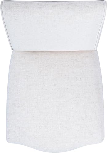 Miniatura 9 de Homepop Silla de comedor con detalle festoneado, sillas de comedor Parsons tapizadas, muebles decorativos para el hogar, tejido texturizado crema