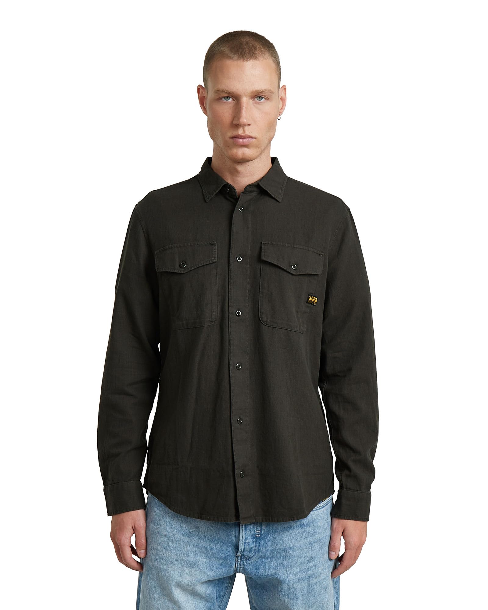 G-Star Men's Marine Slim Shirt, Grey (asfalt gd D24963-D454-B575), S