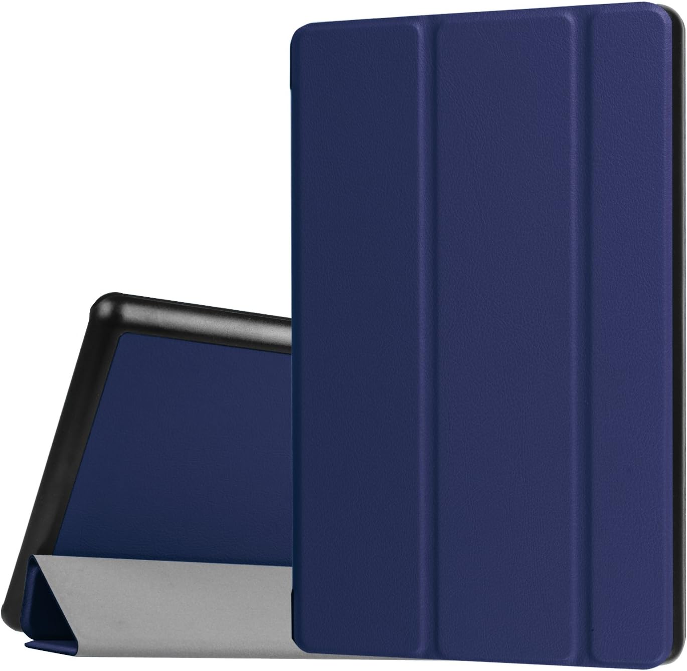 ZoneFoker All New Kindle Fire HD 10 Tablet Case (9th/7th Generation,2019/2017 Released),[Auto Sleep/Wake] Slim Lightweight Custom Form-Fitting Premium Pu Leather Cover Case - Blue