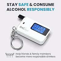 Vista 4 de BACtrack Go Keychain Breathalyzer (blanco) Llavero de bolsillo ultraportátil probador de alcohol para uso personal
