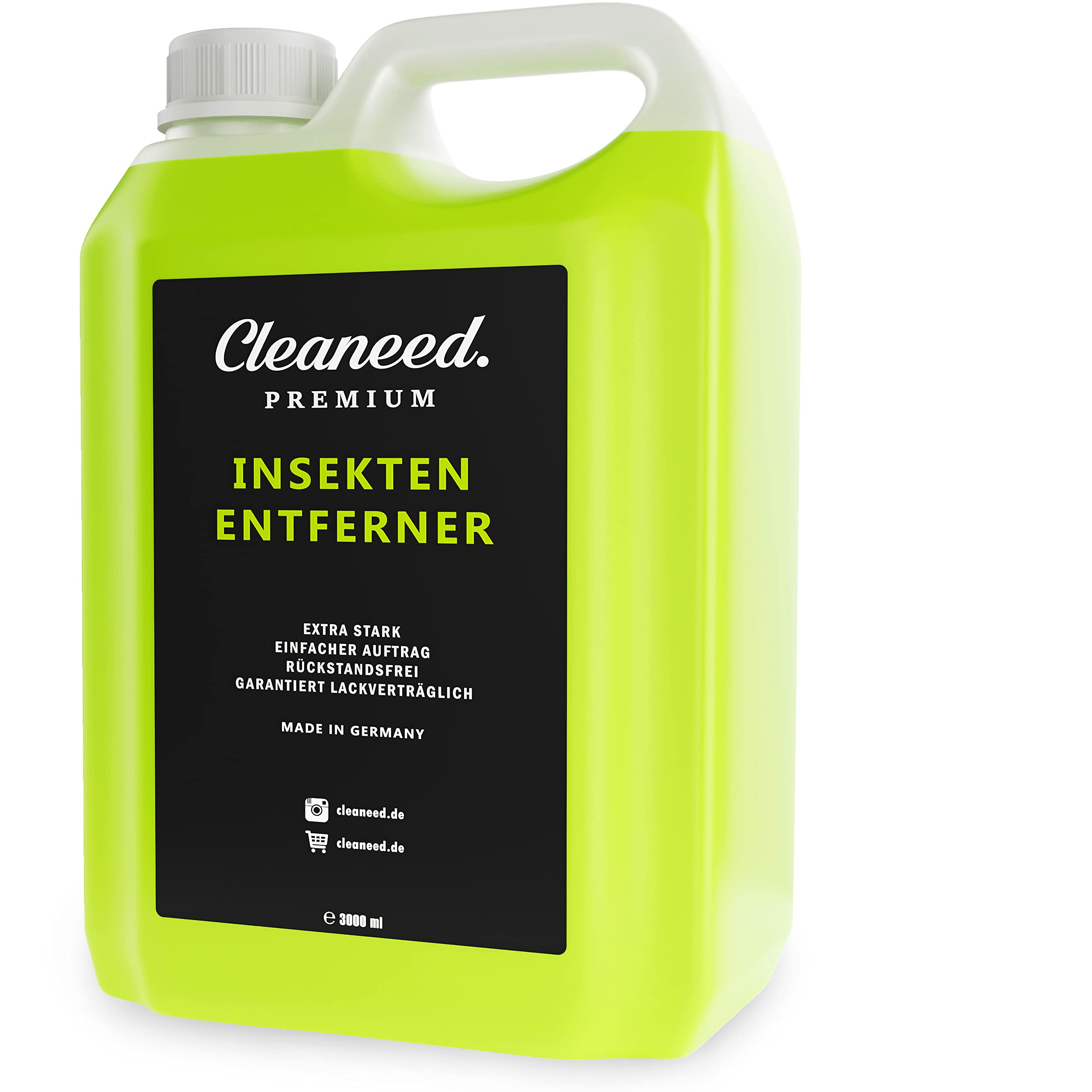 Środek do usuwania owadów premium, 3 l, do uzupełniania, wyprodukowano w Niemczech, bardzo mocny, nie pozostawia śladów, gwarancja tolerancji lakieru, łatwe nakładanie