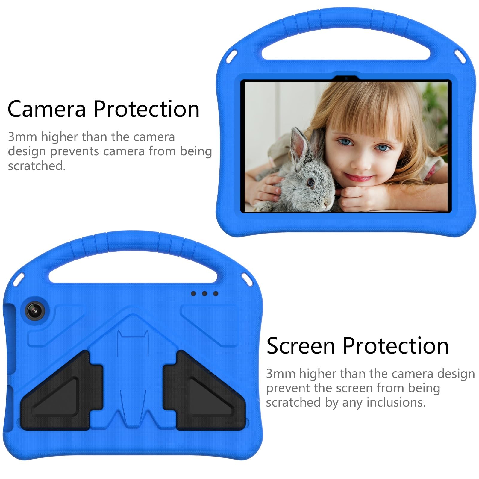 Custodia protettiva per tablet PC compatibile con custodia per tablet Kindle Fire 7 2022, custodia protettiva leggera in EVA per bambini, resistente agli urti e alle cadute, custodia protettiva con