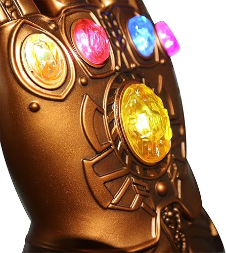 Miniatura 4 de Guantelete LED Infinity para adultos y niños, guante infinito para fiesta de superhéroes iluminado, decoración de guantelete infinito brillante