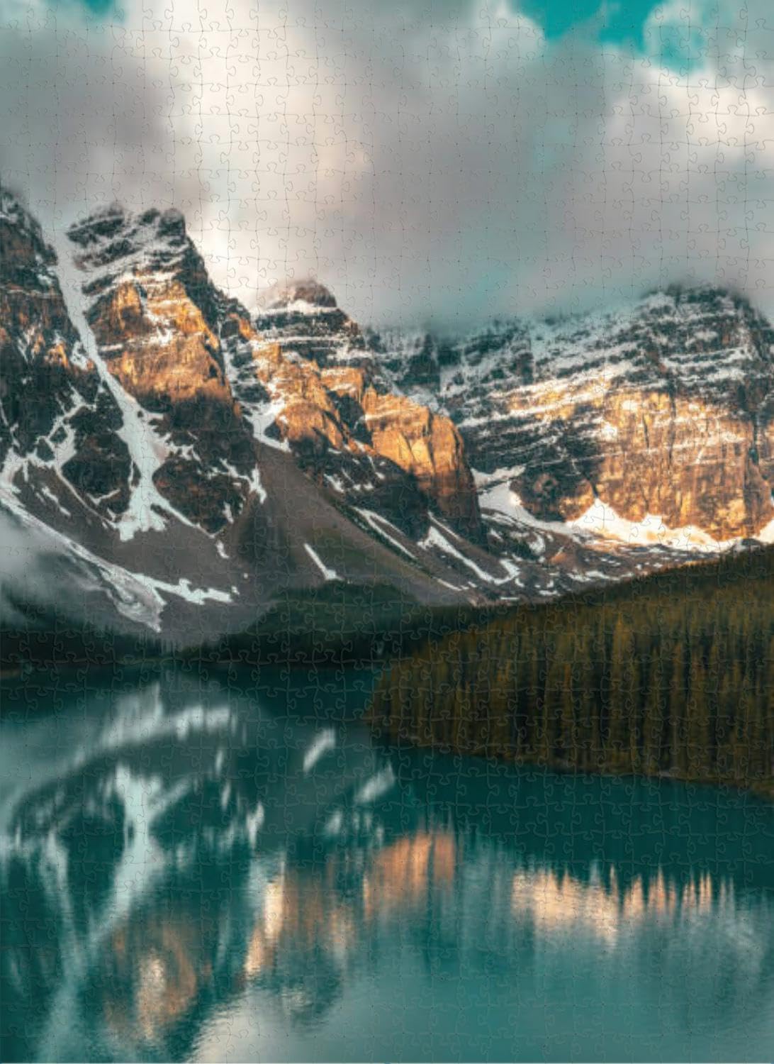 1000 Teile Puzzle Für Erwachsene – Motiv: Morraine Lake Sunrise | Premium-Puzzle Für Freizeit & Entspannung