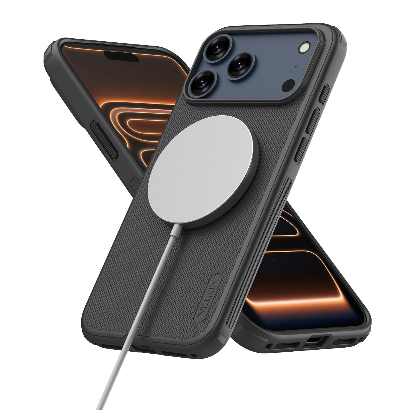 Nillkin Hülle Für iPhone 17 Pro Max (6,9", 2025), Kompatibel Mit MagSafe – Dünne TPU+Pc Hülle, Magnetisch, Stoßfest, Kratzfest, rutschfest, Matt – Schwarz | Minimalistisches Design & Schutz