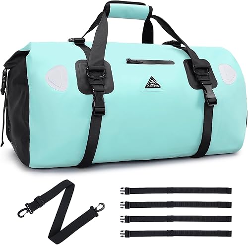 Haimont Bolsa de lona impermeable con correas de fijación rápida para motociclismo, rafting, canotaje, SUP, kayak, viajes, 50L70L